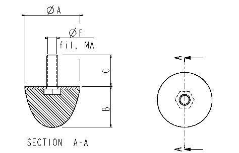 Piedini parabolici - Barbieri Rubber