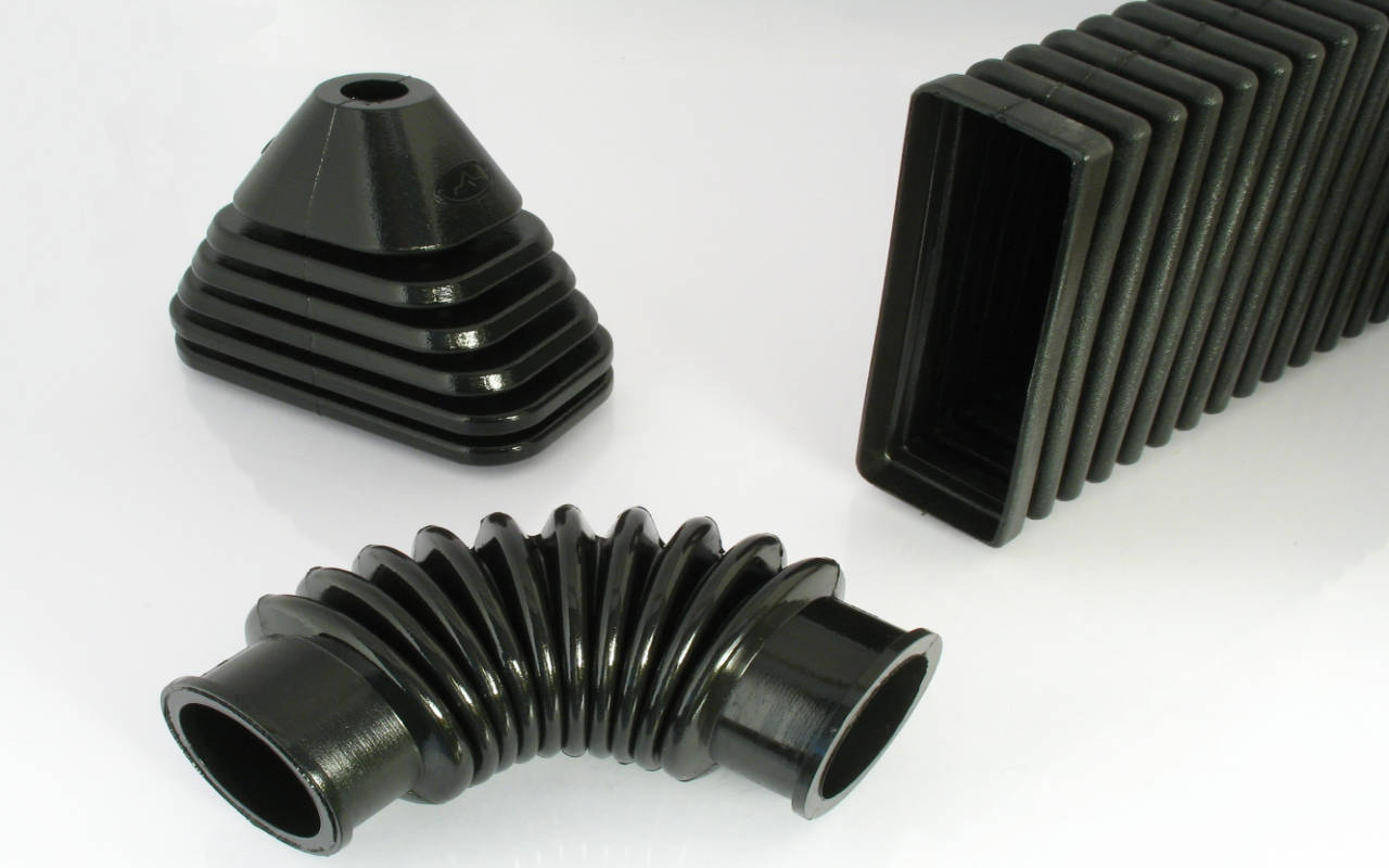 Protezione a soffietto in gomma per combinazioni illimitate di prodotti e utilizzi